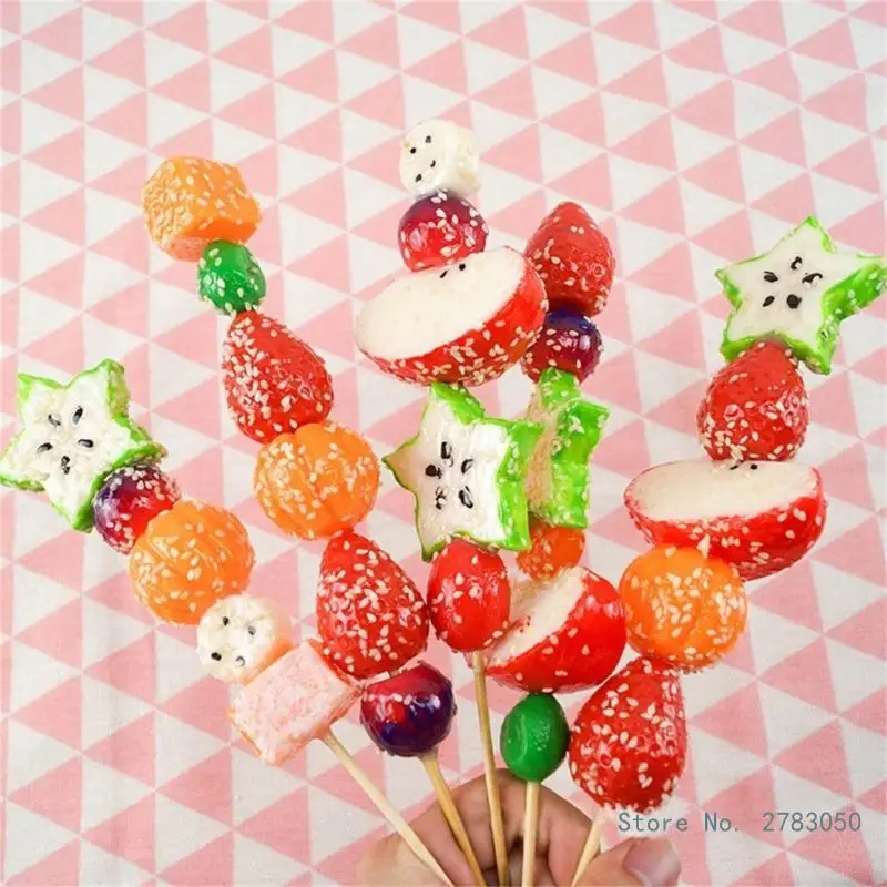 Artificial Sugar-Coated Haws Fake Candied Haws Realistic Simulation Candied Haws Artificial Fruit for Photography Prop