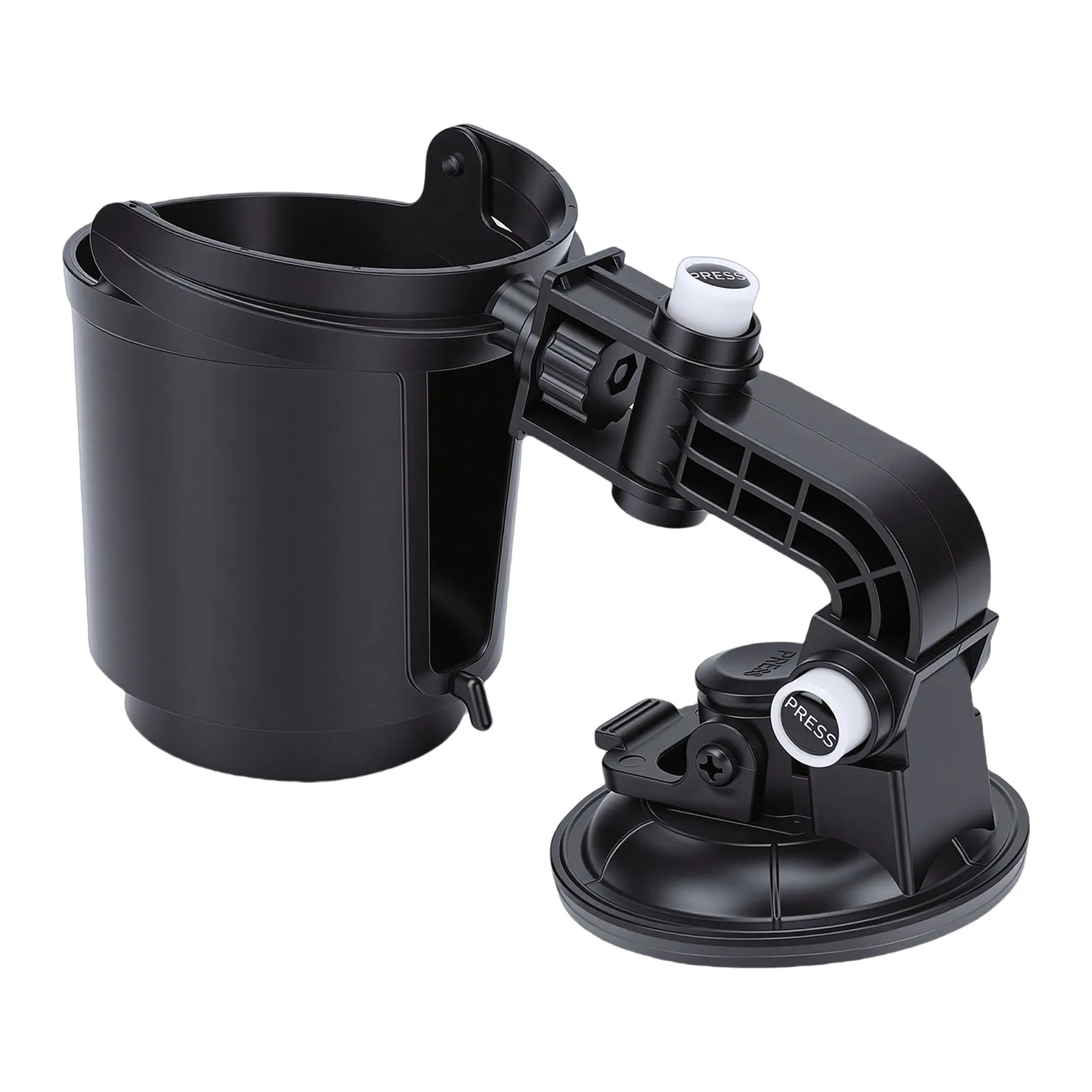 

Car Console Cup Holder with Suction Cup Recessed Folding Cup Drink Holder Adjustable Automotive Drink Holder with Suction Cup