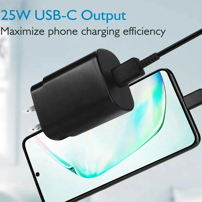 PD 25W Fast Charger USB Type C Quick Charging For Samsung GalaxyS24 S23 S22 Ultra Note iPhone USB Type C Cable Quick Charge Plug