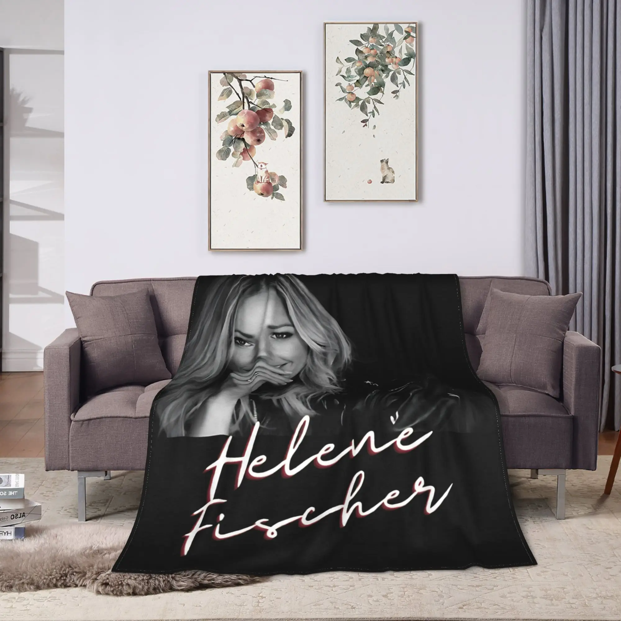 Warm Soft Blanket Picnic Helene Fischer  Bedding Throws  Flannel Bedspread For Living Room Funny Sofa Bed Cover