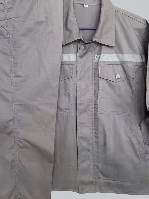 

Pure Cotton Summer Thin Workwear Set Men's Long Sve Top Wear Resistant Workwear for Construction Site Youth Casual Cotton ...