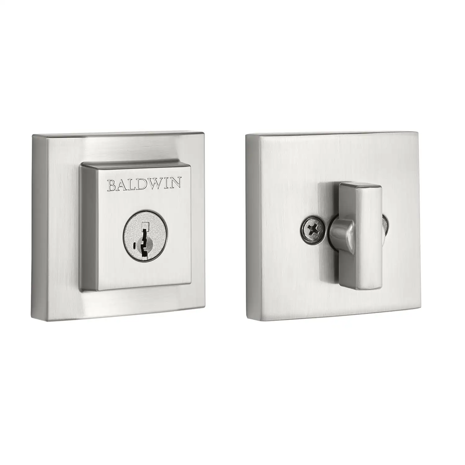 

Spyglass Single Cylinder Front Door Handleset in Satin Nickel