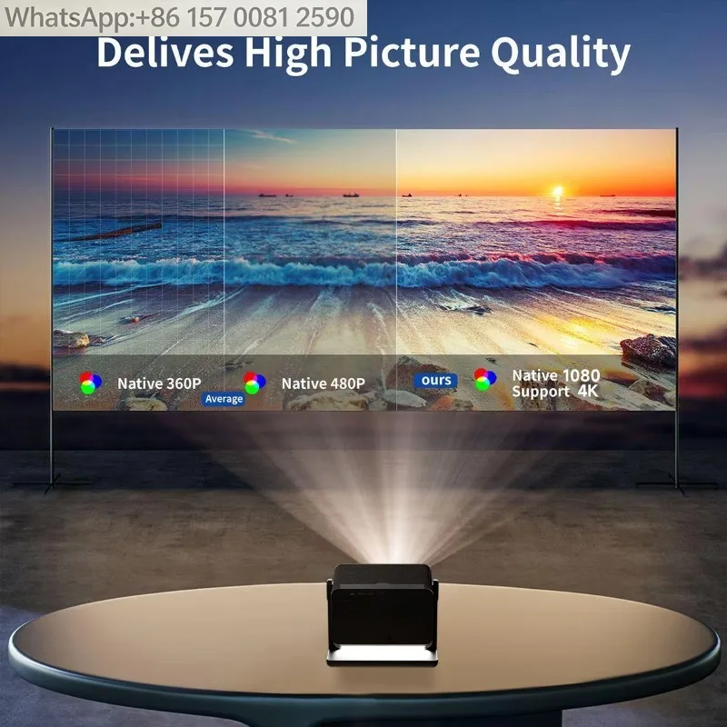 【Hit Product】Hot Selling Auto Focus Android H3 Projector Home Theater Smart Tv Outdoor Projectors 4K Full Hd Mini Portable Video