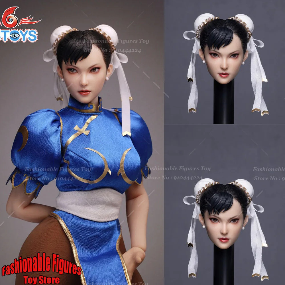 

Z6TOYS ZC020 1/6 Women Soldier Moveable Eye Beauty Chunli Head Sculpt Carving Model Fit 12Inch Action Figure Body