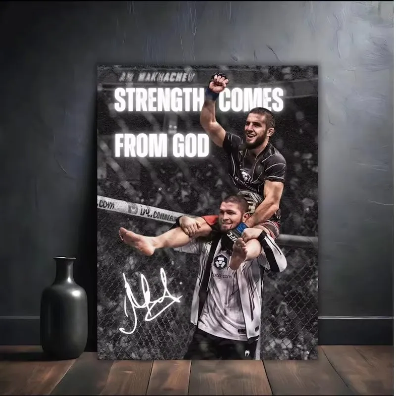 MMA Fighter Legend Poster Sports Boxing Player Inspirational Quotes Canvas Painting Wall Art for Living Room Home Decor Mural