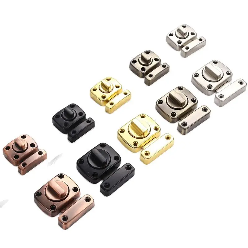 10PCS Zinc Alloy Rotating Surface Mounted Thickened Spring Bolt Public Health Room Wooden Door Pet Cage Anti Lock Artifact