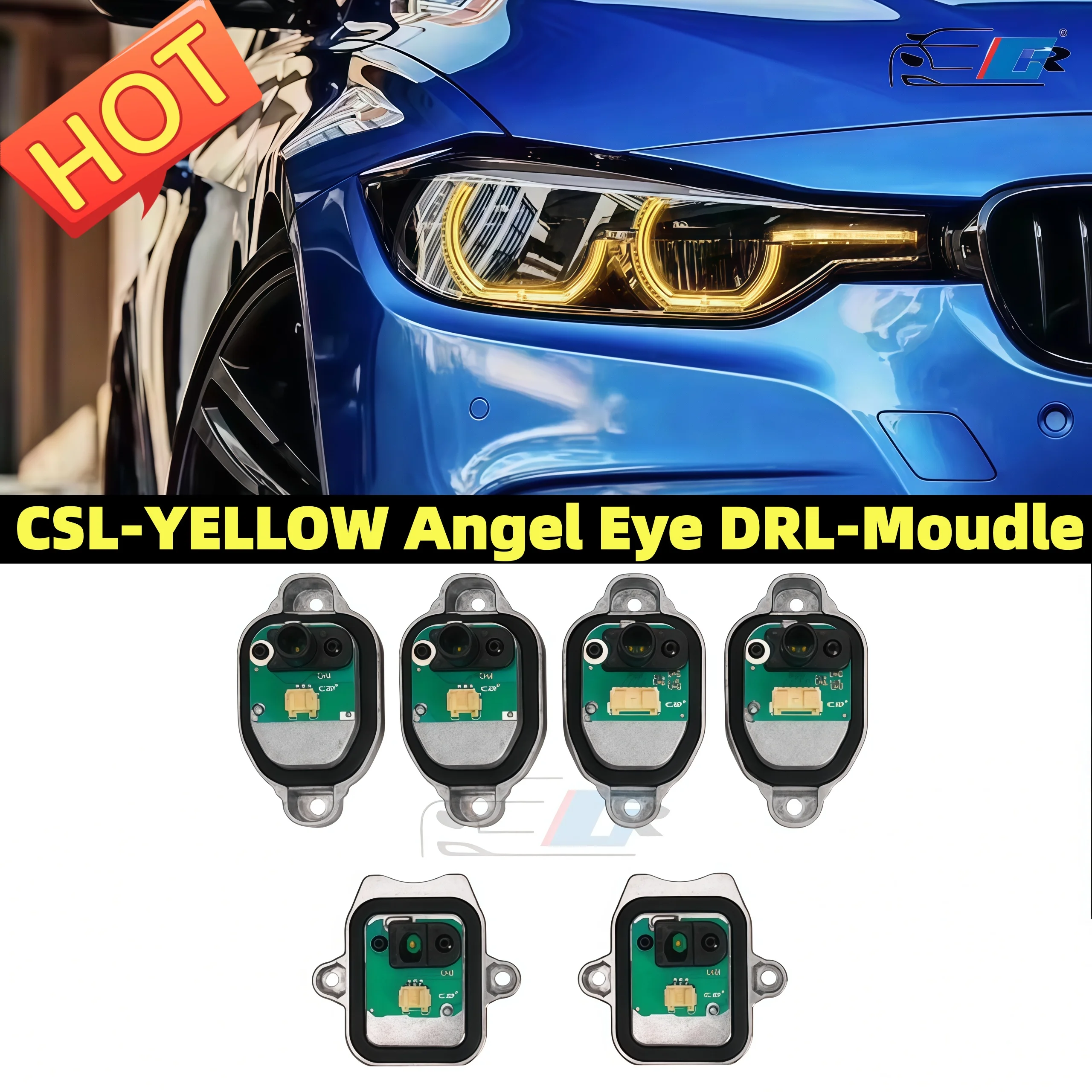 

Модуль управления вождением Yellow Angel Eyes DRL OE 7419615 63117419615 для BMW 3 серии F30 F31 2016 2017 2018 светодиодные фары