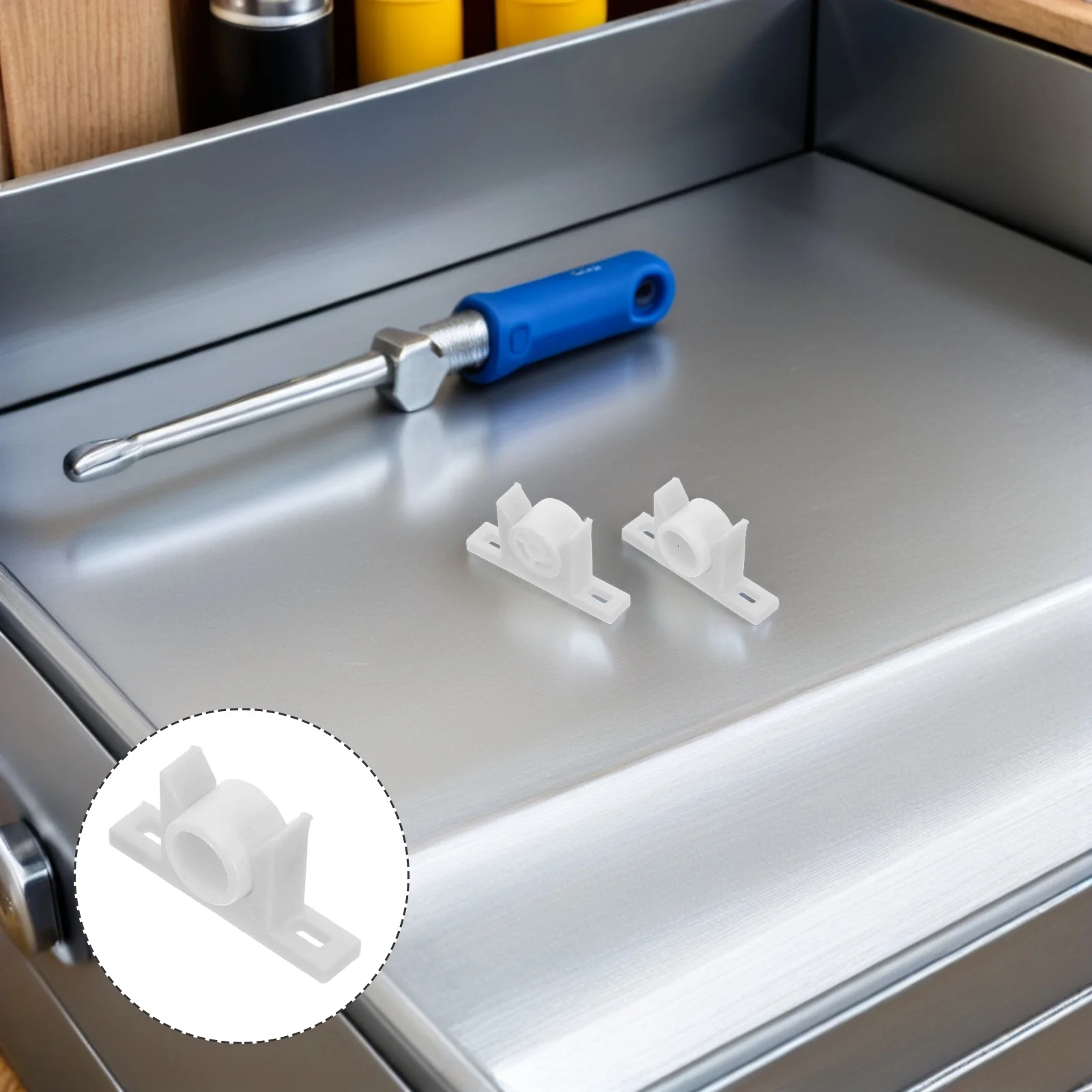 

30 set Plastic Cabinet Door Catches Smooth Edge Push Latch For Kitchen Wardrobe Closet Furniture Closure Fasteners Hardware