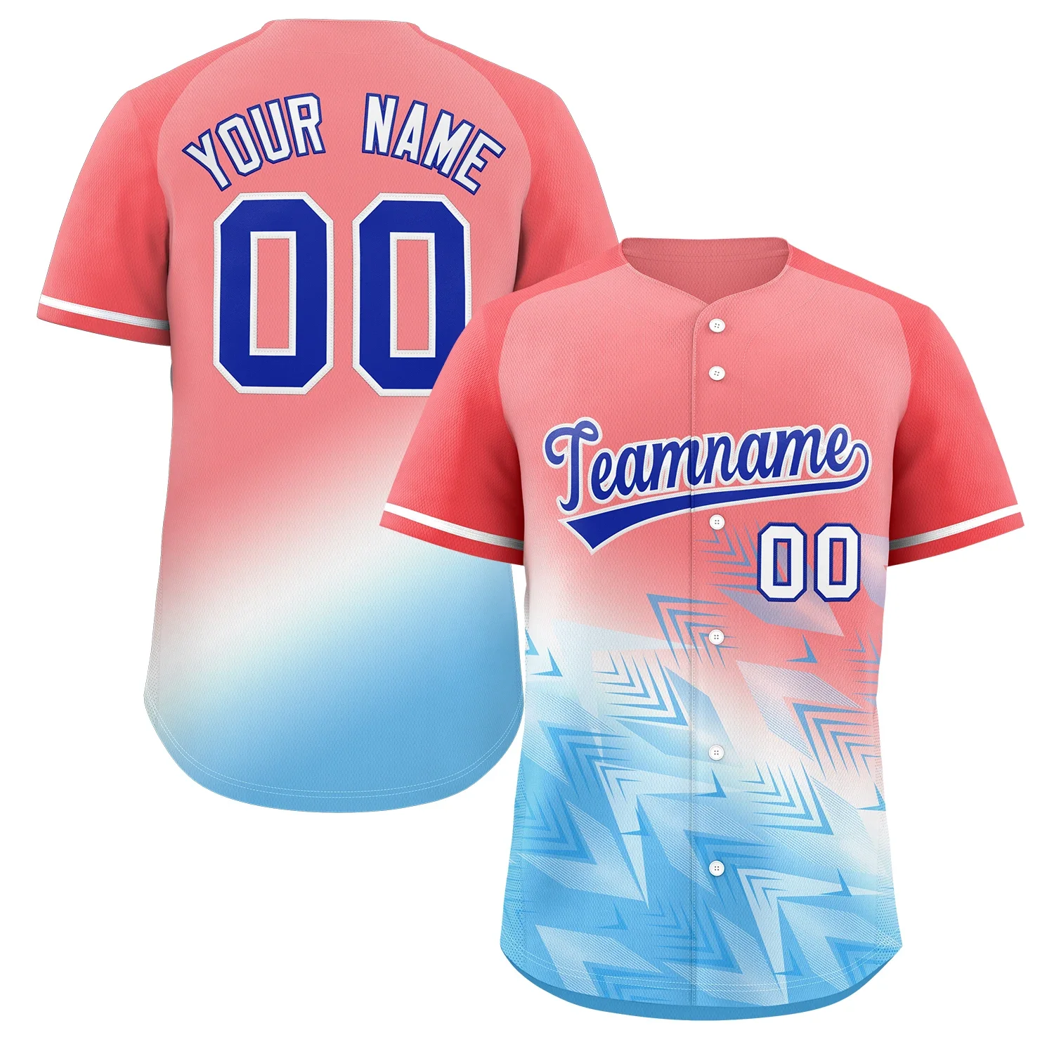 Custom Baseball Jersey Gradient Fashion Printed Team Name Number Sport T-Shirt for Men/Boy Outfits Jersey