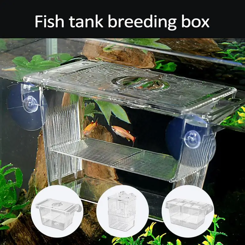 Acrylic Fish Breeding Isolation Box Betta Fish Aquarium Breeder Fish Tank Hatchery Incubator Fish House for home Nursery supply