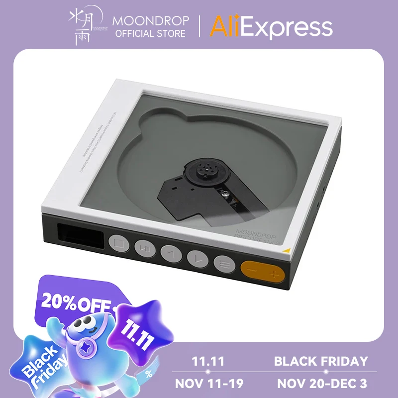 MOONDROP DISCDREAM 2 Reproductor de CD portátil Función de tarjeta de sonido de escritorio USB Salida digital óptica