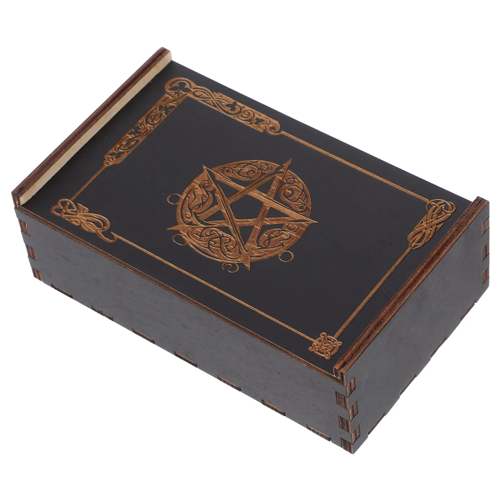 

Wooden Tarot Card Storage Box Small Decorative Compact Card Organizer Tarot Deck Holder Case Cards Organizing Box