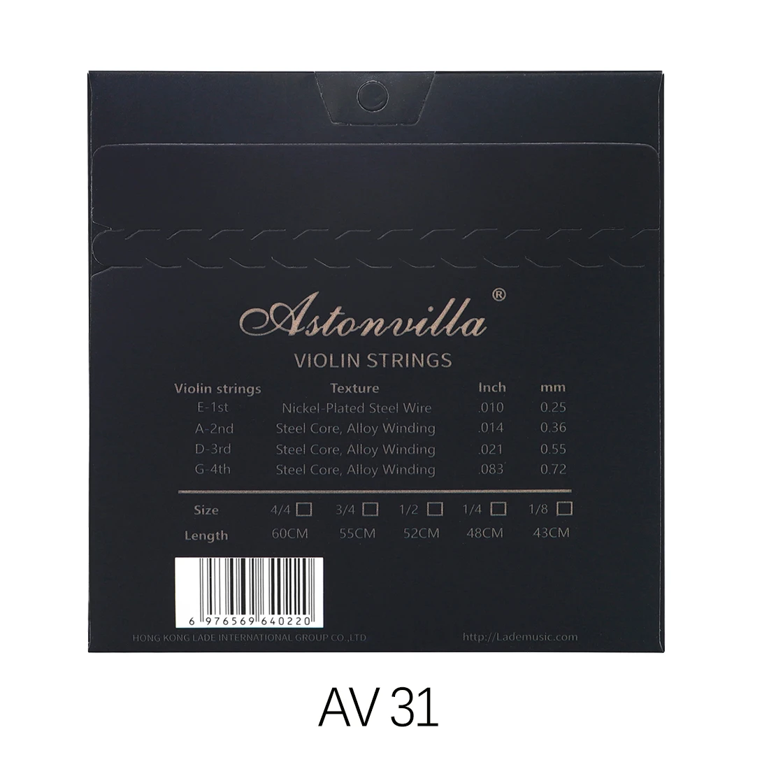 IRIN 3/5/8/10/20 Set Astonvilla Violin String AV31 AV32 AV33 Four-string Violin Strings Metal Bead Head Violin Accessories