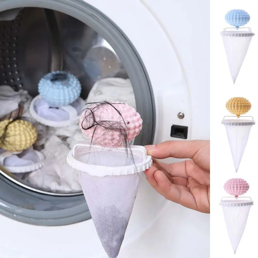 Plastic 2 in 1 Laundry Balls Convex Hair Remove Solid Laundry Balls Reusable Dirt Clean Washing Machine Filter for Home