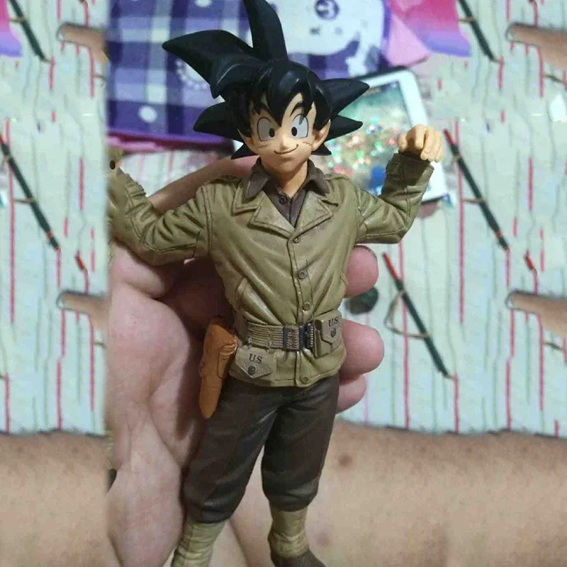 Dragon Ball BWFC2 Military Uniform Son Goku Action Figure The World's First Martial Arts Club Brunette 20cm PVC Anime Model Toys