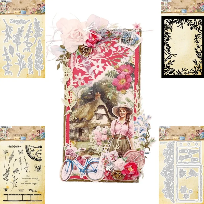 Clock Embellishment Function in the Corner Metal Cutting Dies Stamps Slimline Essentials Scrap Booking Card Stencil Cut Die For