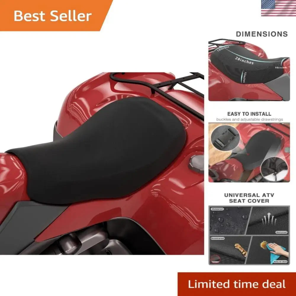 Motorcycle ATV Seat Cover Four Wheeler Seat Cover Water-Resistant Universal Compatible with Polaris Sportsman Fourtrax Can-Am Kawasaki