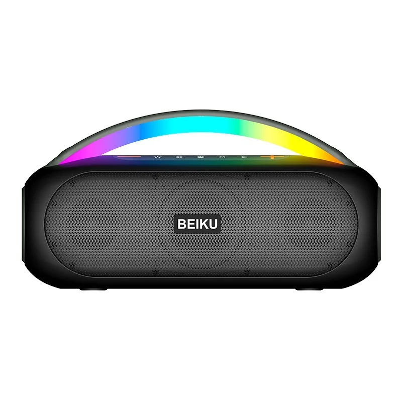 60W Wireless Speakers Strong Bass Portable Home Theater Subwoofer Party Stereo Blue Tooth Outdoor Speaker with RGB Ambient Light