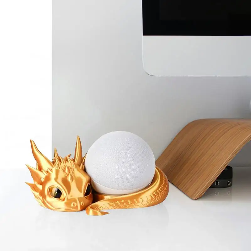 Smart Speaker Dragon Shape Holder Exquisite Desktop Decoration Speaker Bracket Bracket Home Decoration Innovative 3D