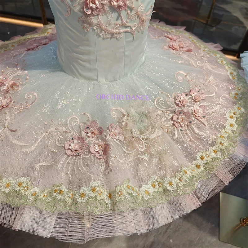 BT01234 taille personnalisée professionnelle couleur personnalisée enfants filles femmes Adul vert Ballet Tutu Costumes