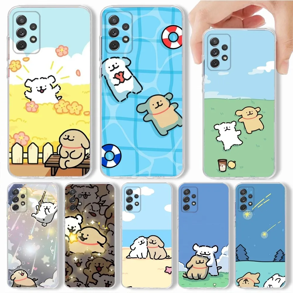 

Line dog Korea cute cartoon Phone Case For Samsung,Galaxy,S20,S21,S22,S23,Fe,Lite,Plus,Ultra Note Shell