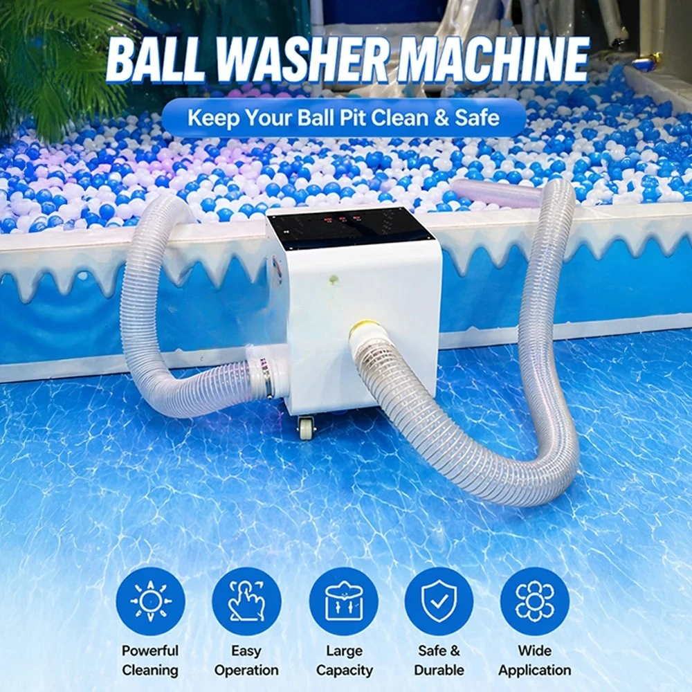 

Commercial Ball Pit Cleaning Machine, Mobile Ocean Ball Washer & Sanitizer for Kids Play Area for Indoor Playground Ball Pool