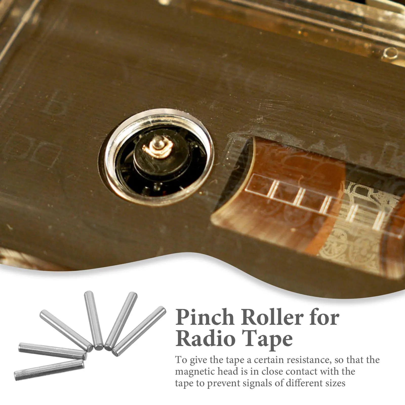 

20pcs Pinch Roller for Cassette Recorder Repair Copper Material Pulley Shaft Bearing Wheel for Tape Audio Video