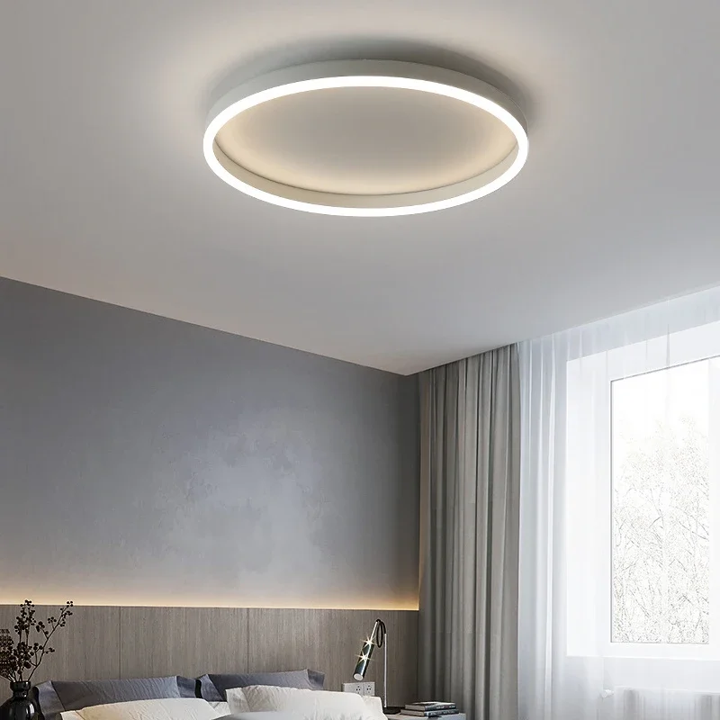 LED Ceiling Lamp Nordic Modern Round Ceiling Lights Remote Control Dimmable Surface Lighting for Living Room Bedroom Study Lamps