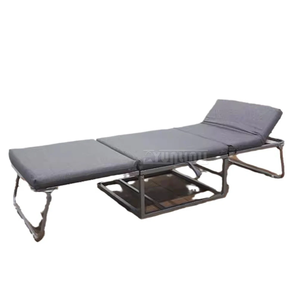 เตียงพับ Office Nap ผู้เอนกายแบบพกพา Multifunctional Office Home Nap เตียงสามพับติดตั้งฟรี