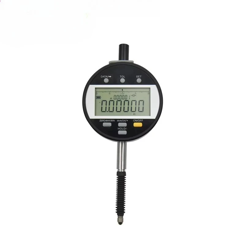 Good stufDigital Dial Indicator 1um Resolution 0-12.7mm Range 7-Button Design IP65 Waterproof 0.001mm Accuracy Steel Measuring T