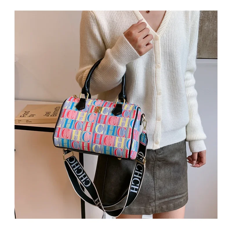 

2025 New Vintage Leather Bucket Bag - Crossbody Purse for Women, Stylish Letter Printed Handbag, Daily Use