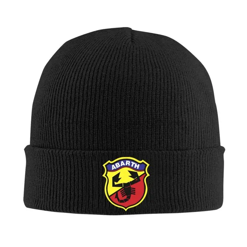 

Abarth C Cool Print Bonnet Hats Street Elastic Knit Hat Unisex Winter Warm Skullies Beanies Cap for Travel Outdoor Camping