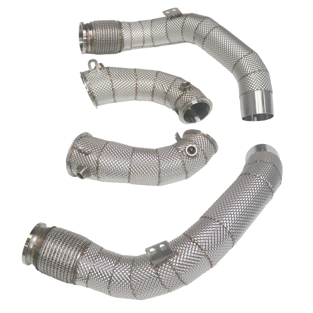

2018-2021 for BMW M5 F90 S63 4.4T Exhaust Downpipe 304 Stainless Steel Heat Shield with Straight Header New Condition