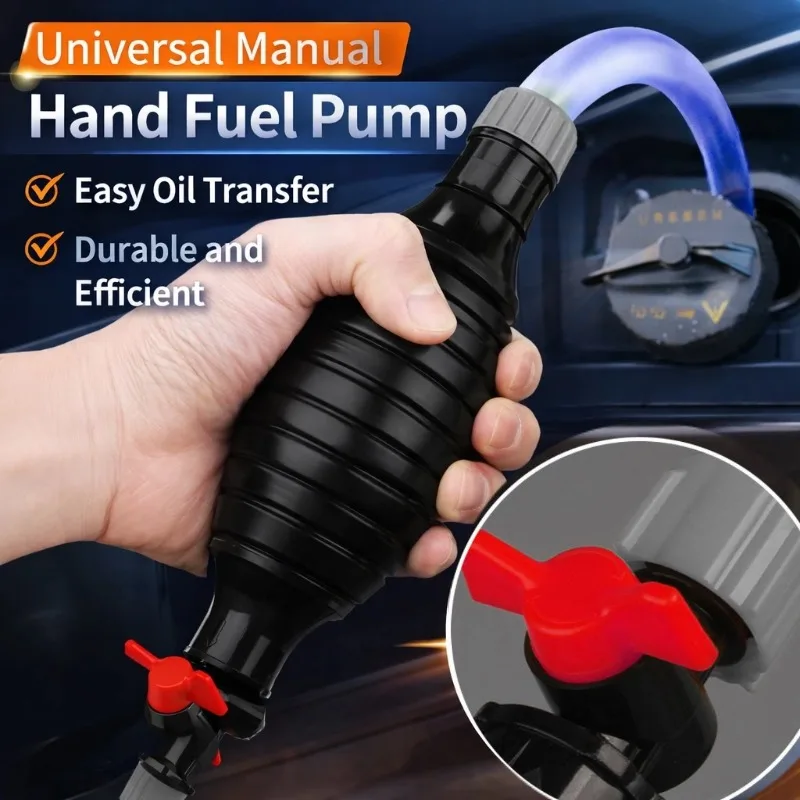 

1/3m Universal Manual Hand Fuel Pump Kit Oil Transfer Sucker Petrol Diesel Liquid Pump for Car Fuel Tank