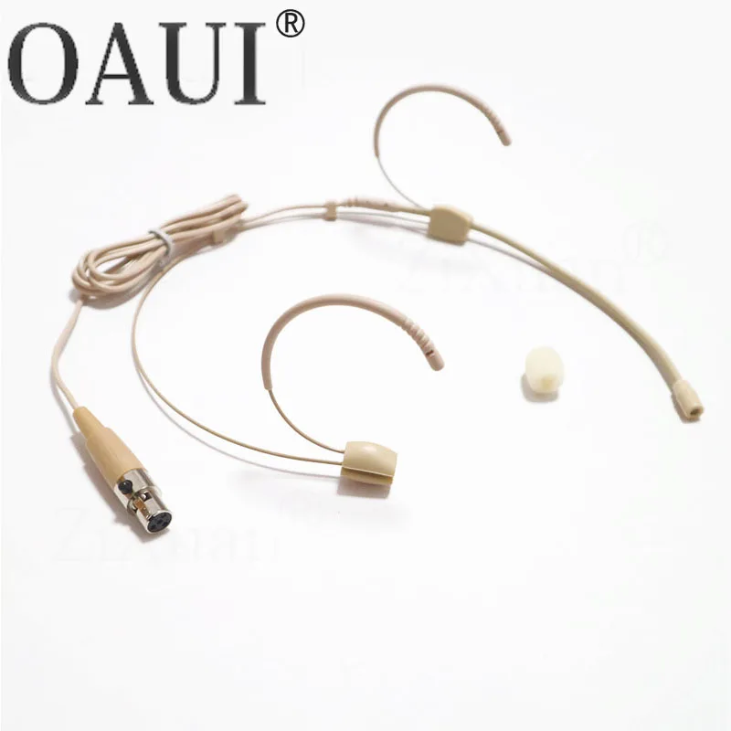 

Flesh Colour Mini XLR 3 Pins 3.5mm thread TA4F 4PIN Connector Plug Headset Microphone For SHURE Wireless BodyPack Transmitter