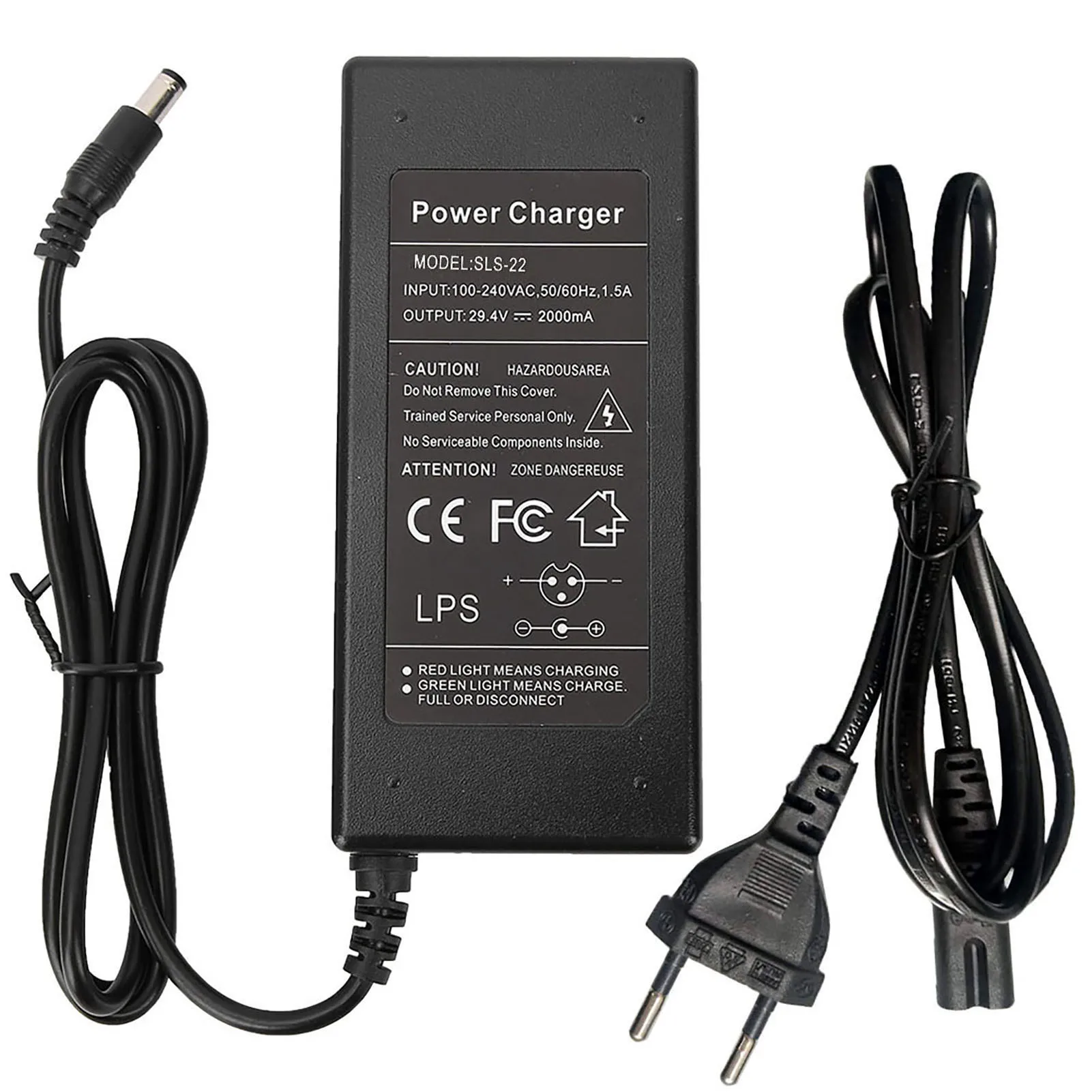 29.4 فولت 2000mA سكوتر كهربائي مهايئ شاحن شاحن بطارية استبدال ل 5.5 بوصة سكوتر كهربائي الملحقات الاتحاد الأوروبي التوصيل #1