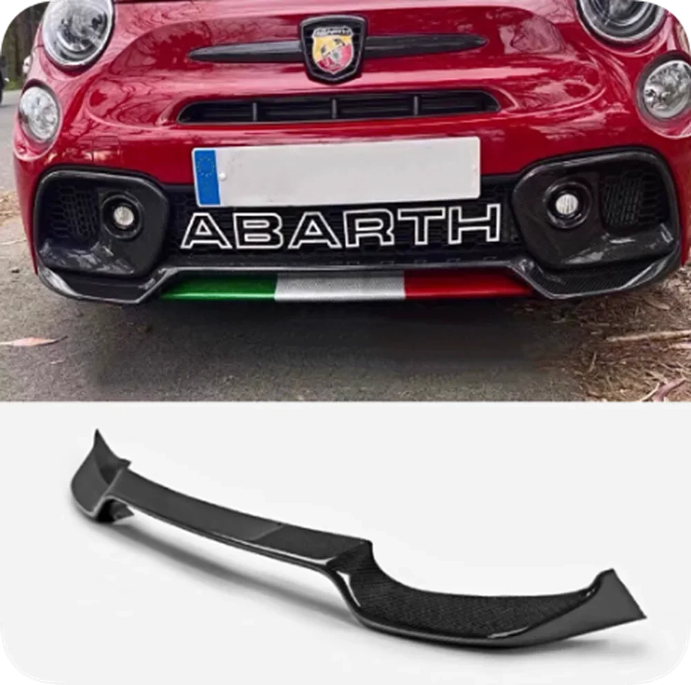 

car styling For Fiat, Abbas Fiat 595 Abarth Carbon Fiber, Front Lip, Front Shovel Chin Modification Front Fog Lamp Cover