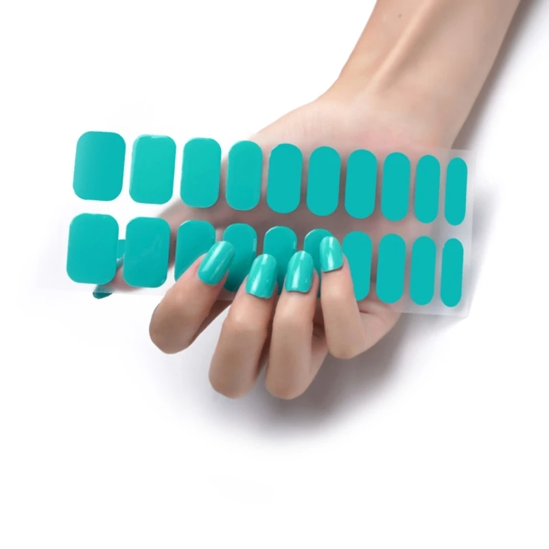 E1YE – autocollants adhésifs pour vernis à ongles, bandes autocollantes pour manucure, 20 pièces