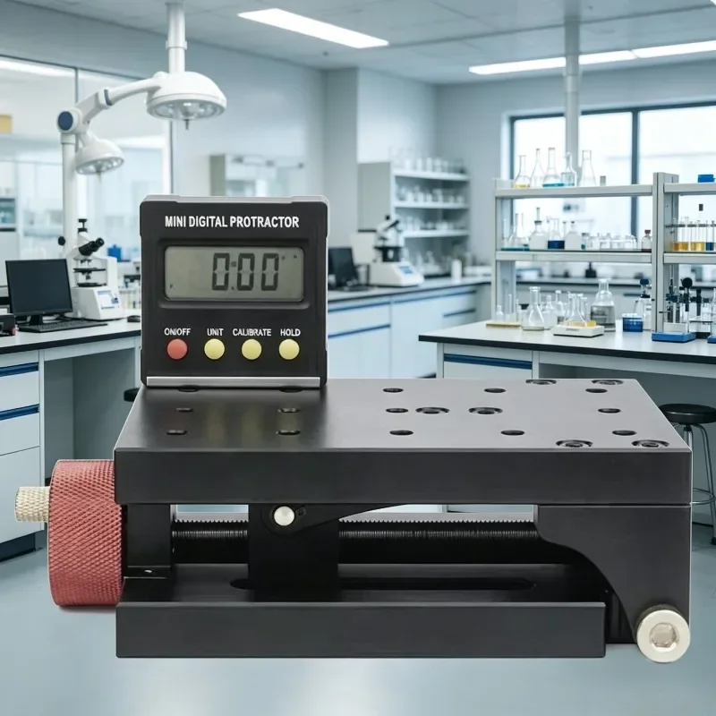 High Precision Manual Angle Adjustment Tilt Table with Punching Base 20kg PT-QX08 for Optical Inspection Industrial Measurement