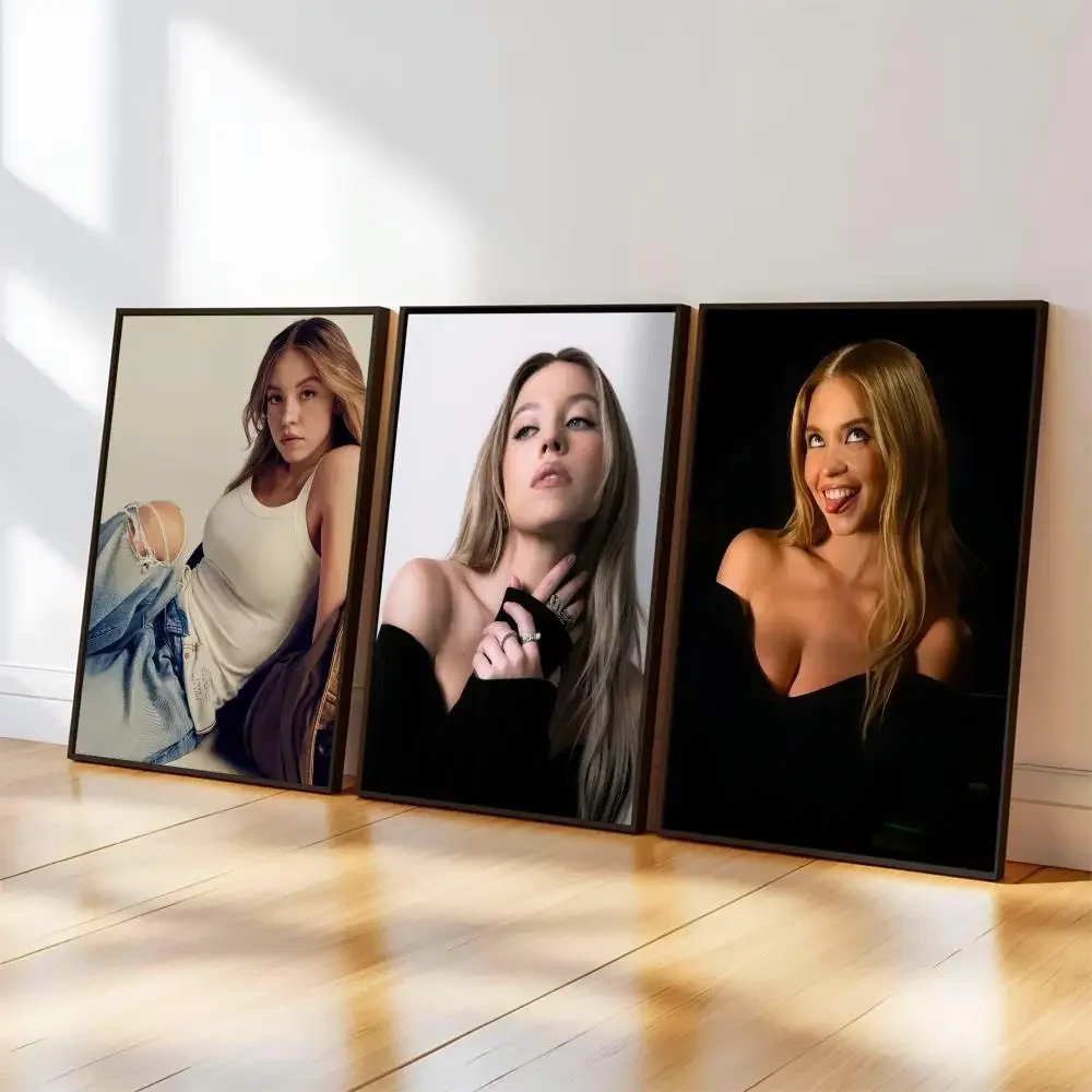 S-Sydney Sweeney Poster, Musikalbum-Cover für Zimmer, Leinwandgemälde, Kunstdruck, Heimwanddekoration, Bild, Geschenk