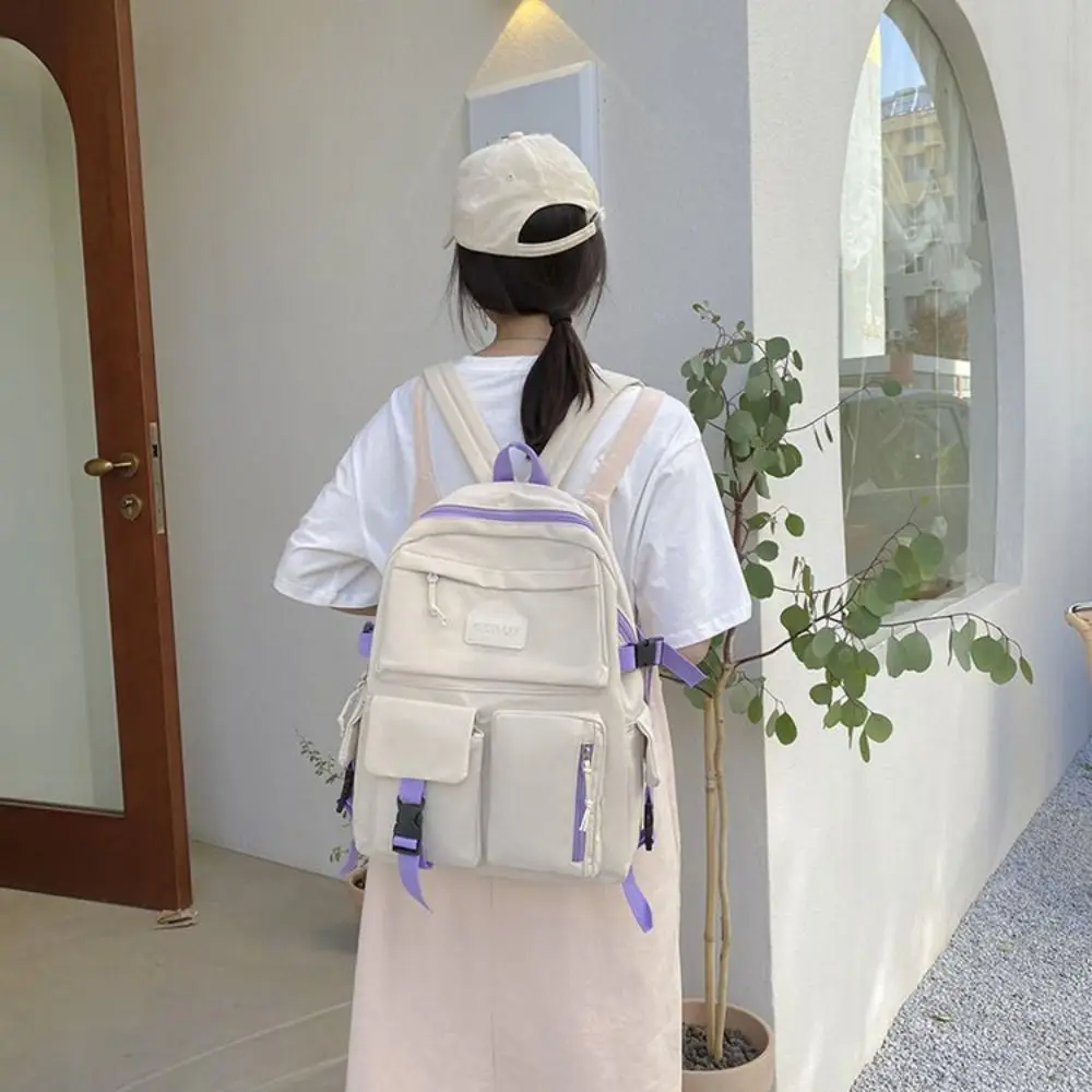 Large Capacity Student Backpack Breathable Adjustable Strap School Backpack Multi-pocket Lightweight Casual Backpack Camping