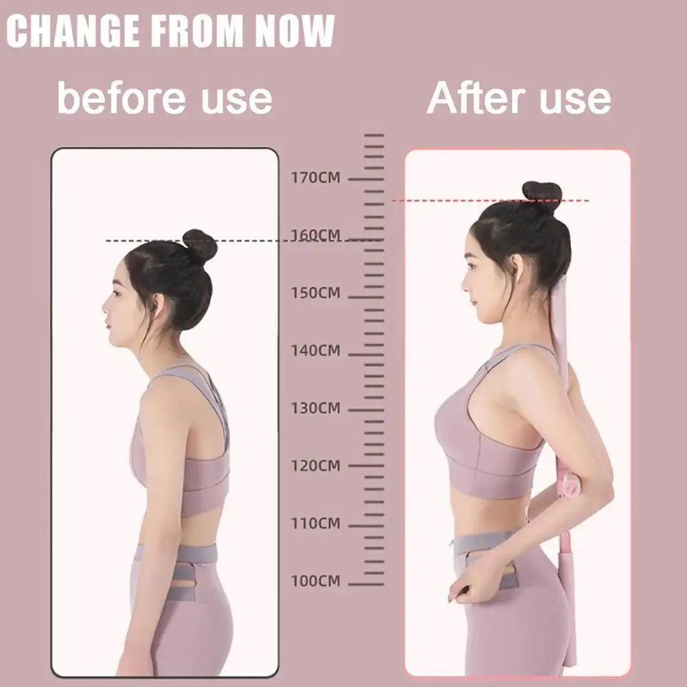 Yoga Pole Hunchback Corrector Adjustable Stainless Steel Body Stick Cross Open Back Standing Training Stick Gym Sports Equipment