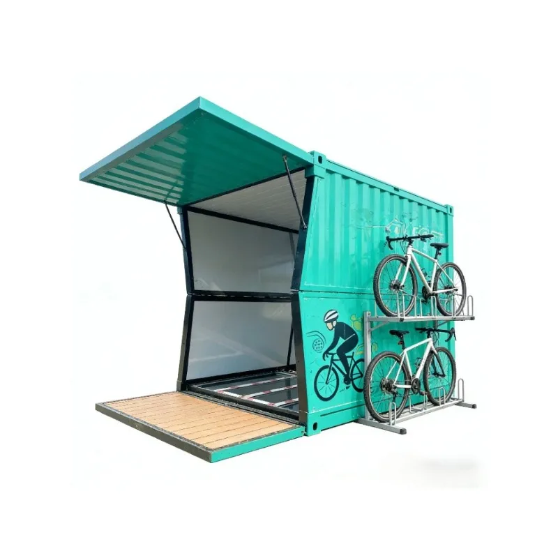For Prefabricated Folding Modular Portable Tiny Containers House Foldable Container House Two Rooms Tiny Home Office Building