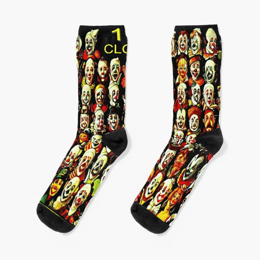 

CLOWN CONGRESS; Vintage Circus Advertising Print Socks Winter Socks Women