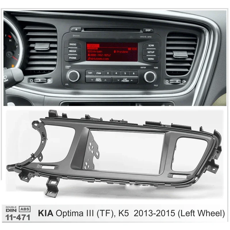 

Car Audio Radio 2Din Fascia Frame For KIA K5 optima 2012-2015 LHD Dash Stereo Fitting Panel Frame Kit