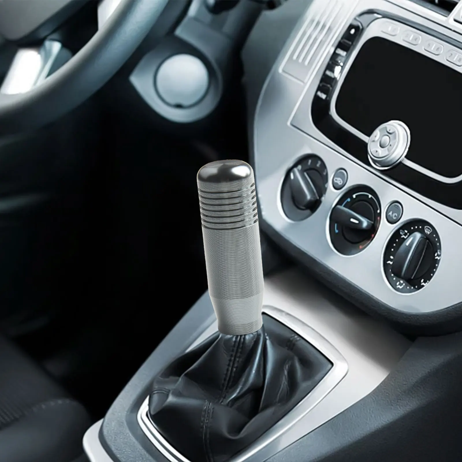 1 Set Shift Knob Threaded Sleeves Car Manual Aluminum Alloy Gear Auto Interior Replacement Parts 1 Set Shift Knob