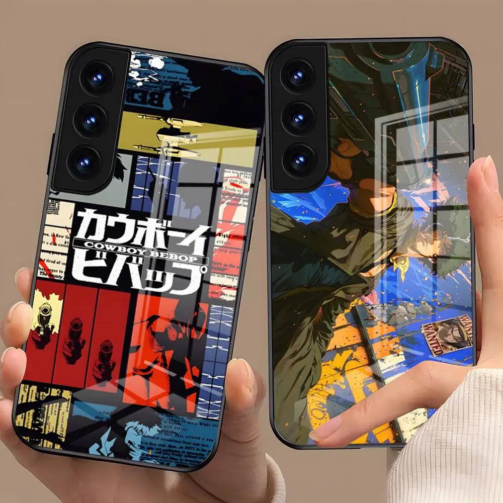 Anime C-Cowboy Bebop Phone Case For Samsung S26 S25 Plus S20 S20 Plus S22 Ultra S23 FE S21 Plus S21 Ultra Glass Cover