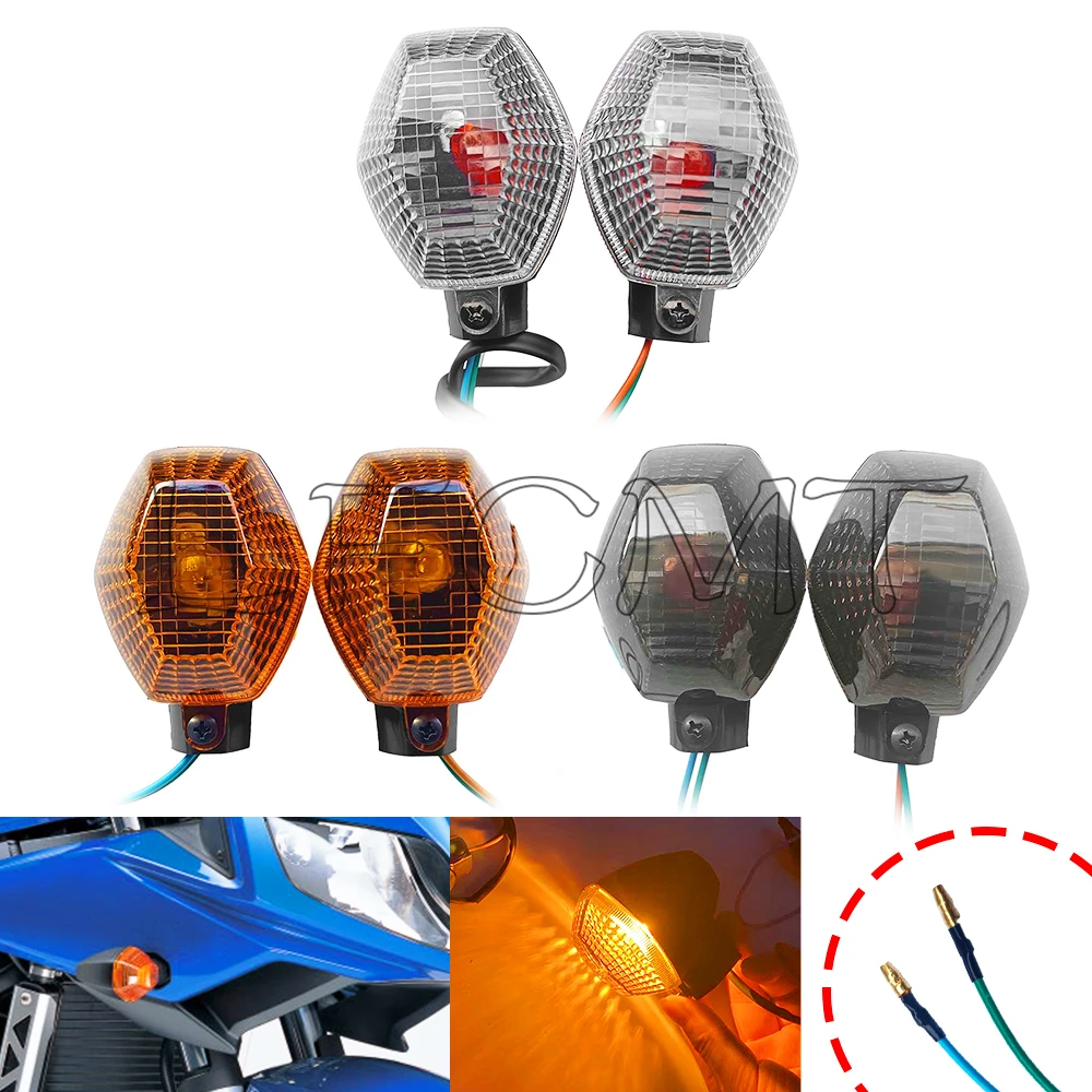 Motorcycle Front Turn Signal Indicator Light Blinker Lamps Fit For SUZUKI DL 650 V-strom 04-11 V Strom 1000 06-12 DL650 DL1000