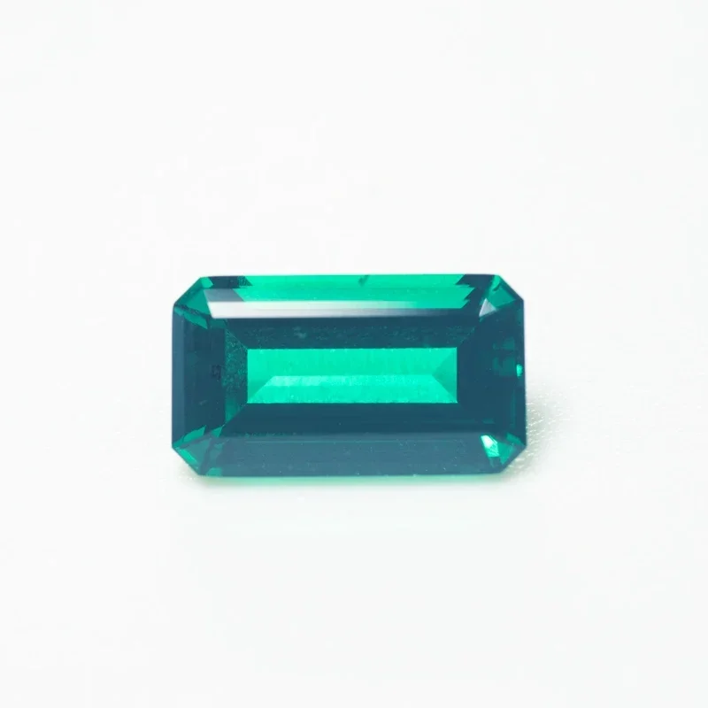 Lab Grown Emerald Rectangle Shape Hydrothermal Colombia Size 7x12mm For Diy Jewelry Making Materials Selectable Certificate