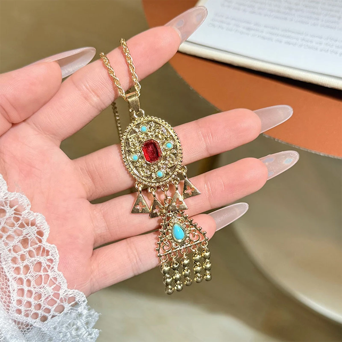Games Peripheral Game Of Sultan Oath Coronation Necklace Cosplay Cartoon Characters Clothing Jewelry Accessories Gift For Friend
